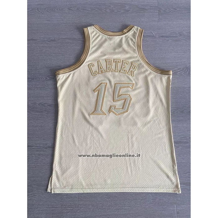 Maglia Toronto Raptors Vince Carter #15 Mitchell & Ness 1998-99 Or